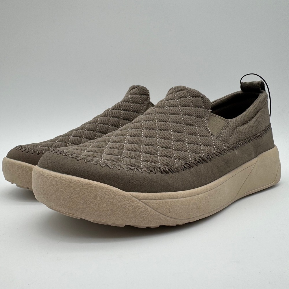 Staheekum Quilted Slip-On Shoes Taupe Women's Size 10 Comfort Casual